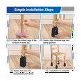 Furniture Risers with Adjustable Screw Clamp,Table Risers Chair Risers