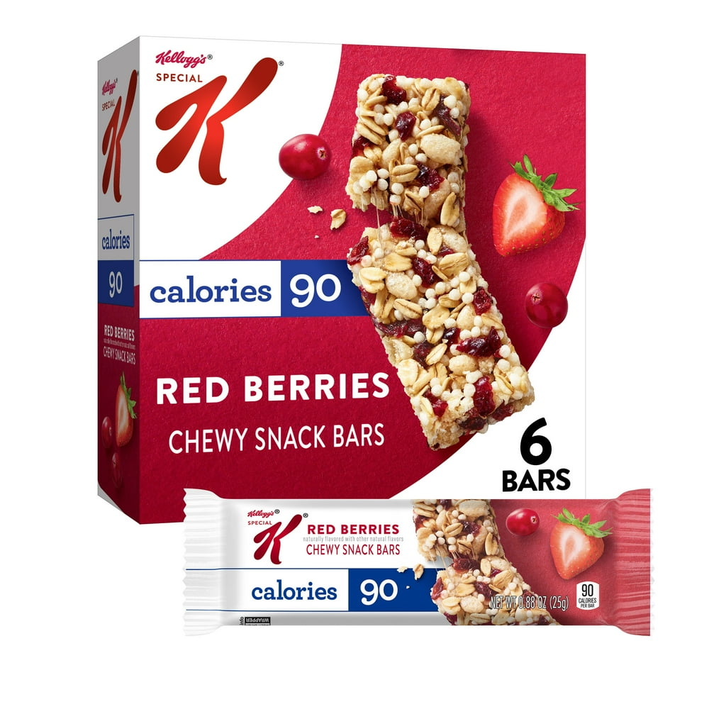 Kellogg's Special K Chew Snack Bars, 90 Calories Per Bar, 8g of Sugar