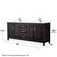 thumbnail image 5 of Wyndham Collection Daria 80" Light Vein Wood Double Bathroom Vanity in Espresso, 5 of 5