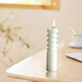 thumbnail image 4 of Luxicdy Nordic Geometric Lines Candle - Large Beautiful Handmade Pillar Scented Soy Wax Candle Elegant Bubble Aesthetic Candle Housewarming Gift Home Room Shelf Decor Idea(B), 4 of 5