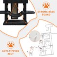 thumbnail image 6 of Cat Tree Tower Multi-Level with Sisal Scratching Post Cat House Furniture Heavy Duty Cat Tower with Condo Plush Perches Sisal Scratching Posts Hammocks Basket Dangling Ball Platform, 6 of 9