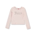 thumbnail image 2 of Juicy Couture Girls' 2-Piece Velour Pants Set Outfit Color: pink/multi Size: 8 - 10, 2 of 3