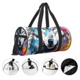 thumbnail image 3 of Easygdp Cool Colorful Wolf Bolsa de Viaje, Bolsa de Mano, Bolsa de Gimnasio, Bolsa de Equipaje para Viaje, 3 of 6