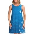 thumbnail image 1 of Fotbe Blue Christmas Vestido de Verano sin Mangas para Mujer – Vestido Midi Línea A, Estilo Camiseta Floral, Vestido Playero Casual y Fluido, 1 of 7