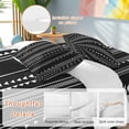 thumbnail image 2 of King 4 Piece Bedding Set Bohemian Geometric Style Soft Breathable Duvet Cover and Pillowcase, Black White Art Ethnic Striped Duvet Cover Set Bed Sheets for Bedroom Dormitory Guest Room, 2 of 9