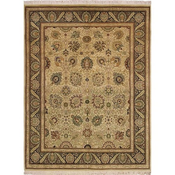 Noori Rug Wali Nesrin Hand Knotted Wool Ivory Area Rug