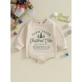 thumbnail image 2 of Bagilaanoe Baby Girl Boy Christmas Romper Sweatshirt Newborn Long Sleeve Bodysuits Letter Print Pullover 3M 6M 12M 18M Infant Casual Tee Tops, 2 of 9