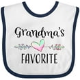 thumbnail image 3 of Inktastic Grandmas Favorite- Heart Grandchild Boys or Girls Baby Bib, 3 of 4
