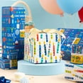thumbnail image 5 of HOMERAL Gift Wrapping Paper Roll- 46.8 sq.ft. Reversible Blue Colorful Birthday Design&Candles for Birthday, Party- 17in x 33ft, 5 of 7