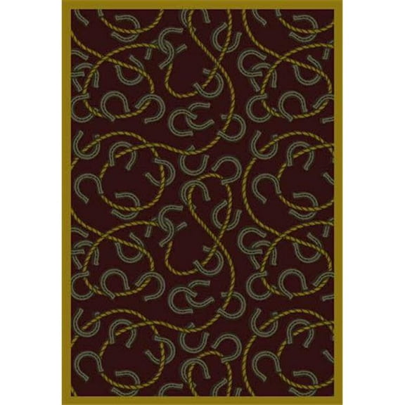 Rodeo Burgundy 7 ft.8 in. x 10 ft.9 in.  WearOn Nylon Machine Tufted- Cut Pile Whimsy Rug