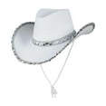 thumbnail image 1 of Sombrero de vaquero occidental para mujer, sombrero Fedora, sombrero para el sol, sombrero de , sombreros de para , Blanco, 1 of 7