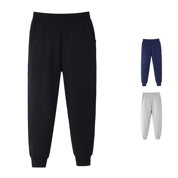 Sweatpants for Boys Baggy Joggers High Waist Elastic with Pocket Solid Pants Athletic Sweat Pants Kids 3-4 Years