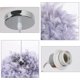 thumbnail image 4 of Lámpara colgante de plumas, lámpara moderna con forma de esfera de 30 cm, lámpara de techo E27, decoración de lámpara colgante, para sala de estar, dormitorio, habitación infantil, niño (gris) [Clase, 4 of 5