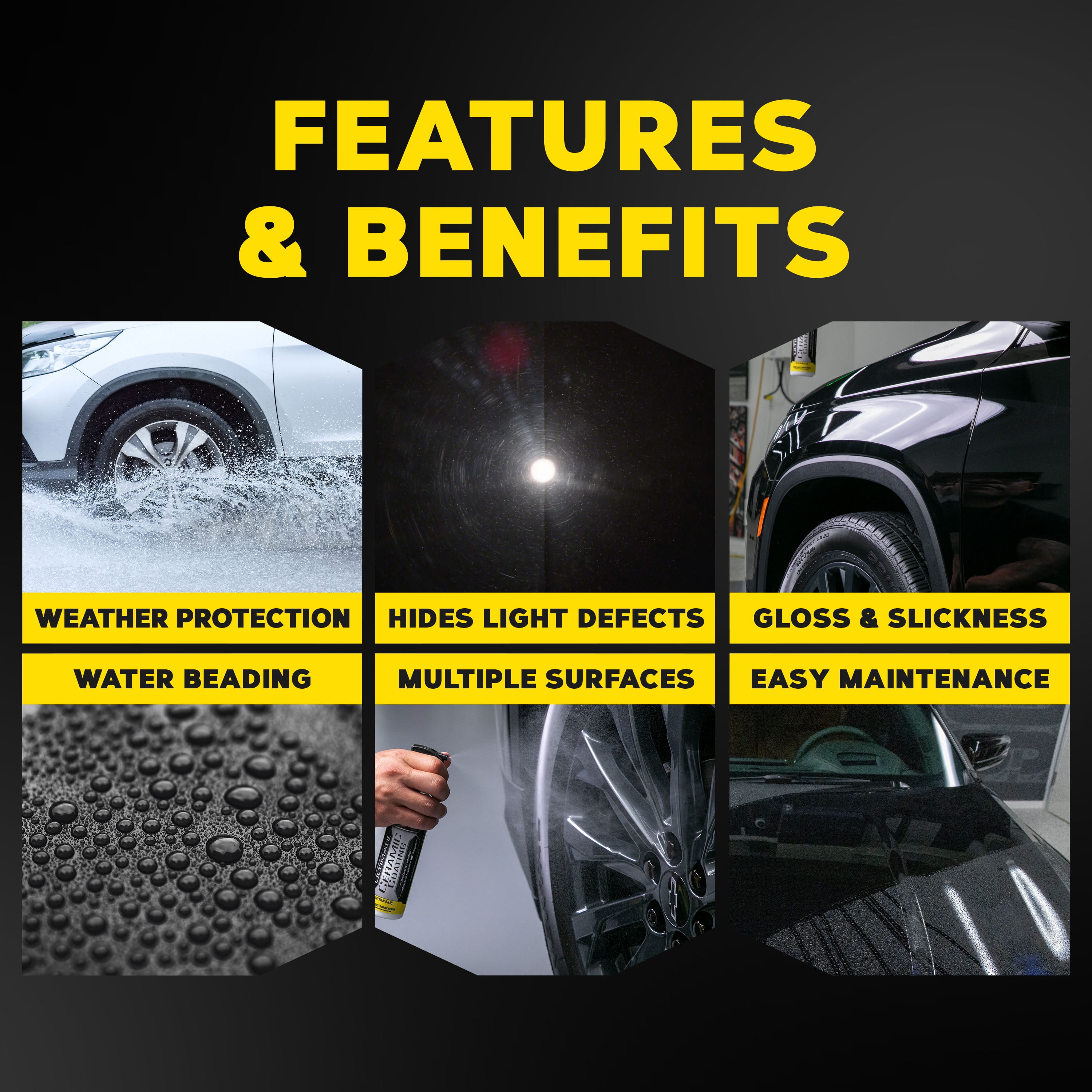 Meguiar's Ultimate Ceramic Coating Kit, Ceramic Protection, Includes Premium Microfiber Towels
