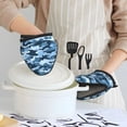 thumbnail image 6 of Non-Slip Mini Oven Mitts With Duck Beak Design Are Easy To Take Off And Wear And Easy To Hang For Oven Pot Tripod Barbecue Casserole Vector Camouflage Pattern Blue_3 2pcs, 6 of 7