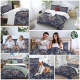 thumbnail image 6 of Navy Blue Boho Bedding 3 Piece Duvet Cover Set Full Size, Abstract Art Ethnic Vintage Geometric Soft Microfiber Comforter Cover with Zipper Closure & Pillowcases, Wrinkle & FadeResistant Quilt Cover, 6 of 9