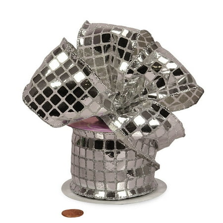 Ribbon Mirror - Silver Mirror Plate Ribbon 2 1/2