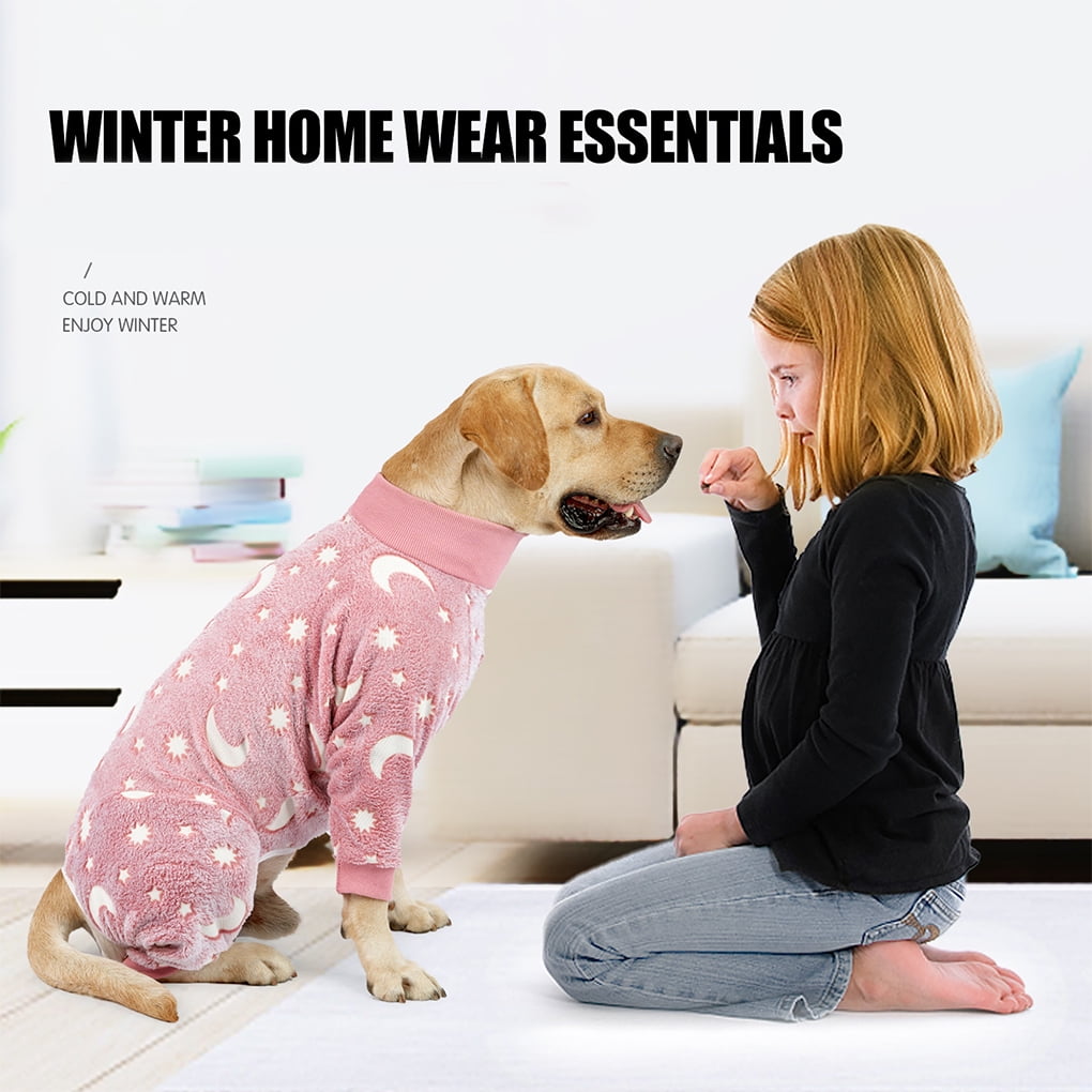 Enqiretly Large Dog Cozy And Warm During Winter With Dog Coat Breathable Flannel Dogs Pet Jumpsuit Dog Pajama grey XL Walmart