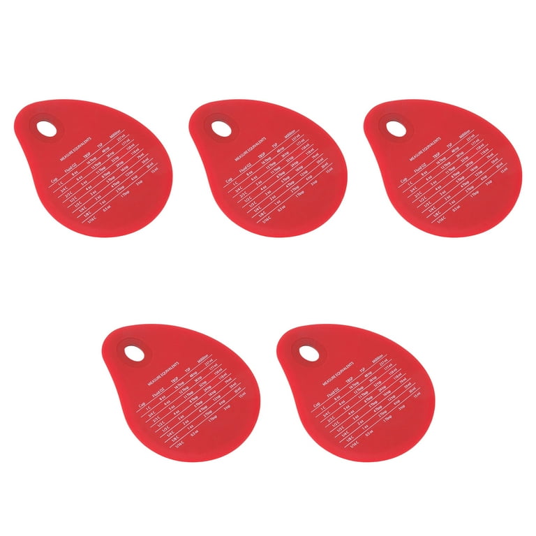 Pastry?Scraper, Integrated Design 5pcs Eco?friendly Silicone?Bench?Scraper  For Kitchen For Bakery Red 