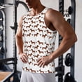thumbnail image 5 of Balery Dachshund Dog Puppy Pattern Men's Workout Tank Top Gym Muscle Tee Fitness Bodybuilding Sleeveless T Shirt Quick Dry Fit Muscle Tank Top Slim-Fit Tank-3X-Large, 5 of 7
