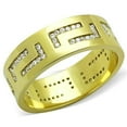 thumbnail image 1 of Bague Homme en Acier Inoxydable IP Gold avec AAA Grade CZ en Clair - Taille 8, 1 of 1