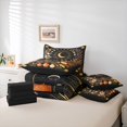 thumbnail image 6 of Homewish Dreamy Bohemian Moon 7pcs Queen Bedding,Roses Lavender Daisies Floral Bedding Comforter Set Queen,Black Reversible, 6 of 8