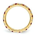 thumbnail image 2 of 14k 3/4 carat Lab Grown Diamond VS/SI+ G+ and Lab Created Ruby Size 7 Eternity Band, 2 of 6