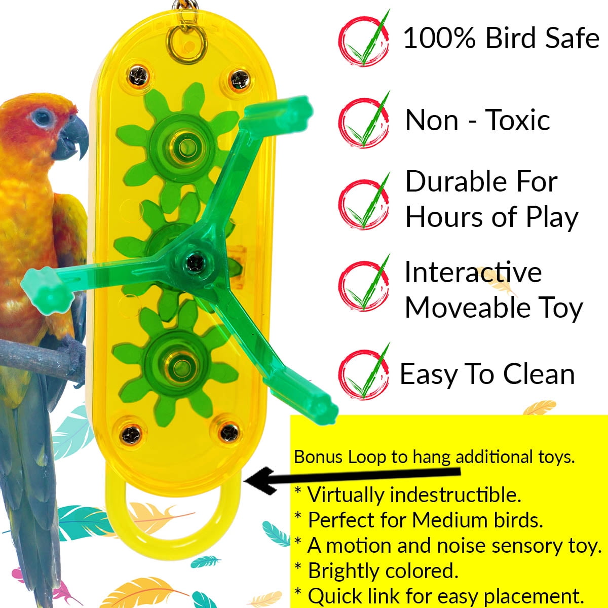 indestructible parrot toys