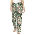 thumbnail image 2 of Picia Palm Trees and Tropical Womens Soft Woven Cotton Elastic Waistband Sleep Pajama Pant Lounge Sleep Pant With Pockets And Drawstring-X-Large, 2 of 9
