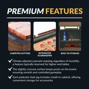 Hathaway Challenger 12-ft Shuffleboard Table with Walnut Finish, 144-in l x 24.25-in w