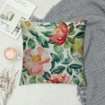 thumbnail image 2 of PHYHOO Spring Pillow Covers,Pink Flowers Green Leaves Watercolor Floral Throw Pillow Case Home Decorations Cushion Cover for Couch Sofa Bed Farmhouse Indoor Outdoor Decor, 2 of 5