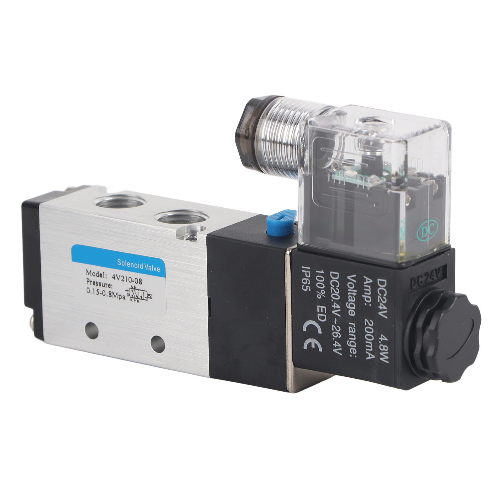 4V210‑08 Electric Solenoid Valve Normal 2 Position 5 Ways Air