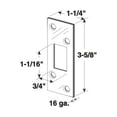 thumbnail image 2 of Prime Line Products Door Deadbolt Strike Stl Brs E 2235, 2 of 2