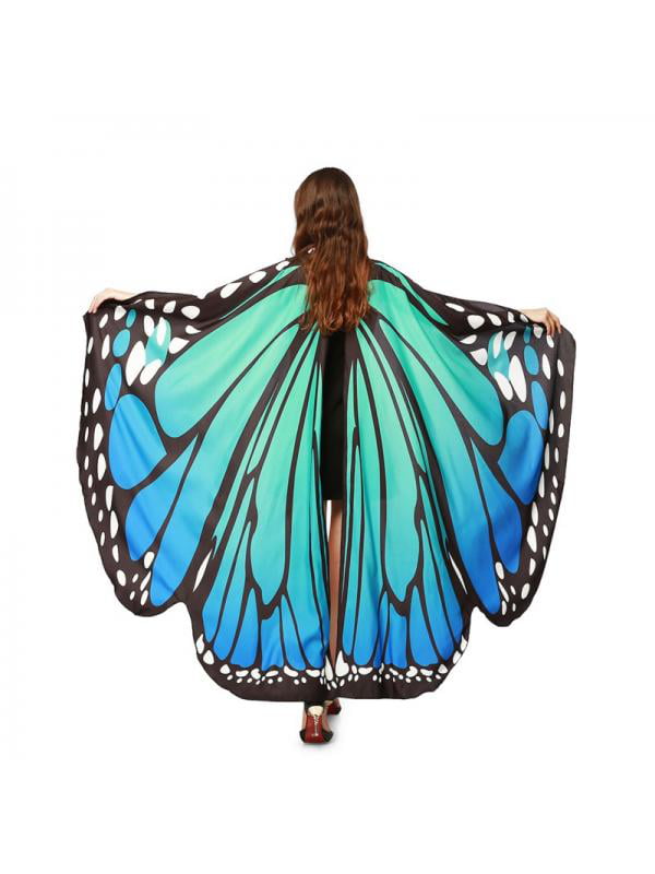 Women Wrap Shawl Cover Up Beautiful Butterfly Wing Towel Fancy Cape Scarf Gift