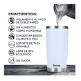 thumbnail image 2 of Vaso Térmico Bloosom  Portátil De Acero Inoxidable 20oz Con Calor/frí Blanco, 2 of 4