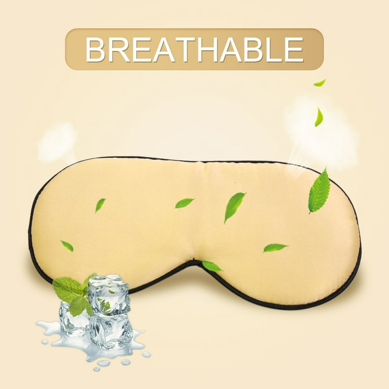 Travel Soft Silk Eye Mask Sleep Shade Cover Blindfold Light Yellow