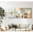 thumbnail image 2 of 3 Pcs Jesus Wall Art Jesus Walking on Water Canvas Wall Decor Jesus Leaves The 99 Sheep Pictures Prints Christian Posters for Living Room Bedroom Church Home Decorations（Only canvas）, 2 of 6