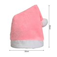 thumbnail image 6 of sunsanly Santa Hat with White Plush Ball Christmas Holiday Hat Costume Soft Velvet Xmas Hat for Christmas Parties Family Gatherings, 6 of 8