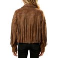 thumbnail image 5 of Gaexia Fringe Jacket for Girls Kids Cowgirl Western Tassels Motorcycle Cardigan Cropped Coats Sizes 5-14 Years Fringe Jacket, 5 of 7