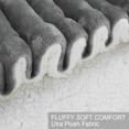 thumbnail image 6 of Howarmer Sherpa Fleece Blanket, Gray Thick Fuzzy Warm Soft Blankets and Throws for Sofa, 60"x80", 6 of 7