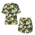 thumbnail image 5 of Naloa Sunflowers And Butterflies Women's Short-Sleeved Pajama Set, Loungewear, Summer pajamas, Breathable Cozy - 3X-Large, 5 of 9