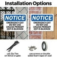 thumbnail image 3 of Emergency Exit Do Not Use Unless Primary OSHA Notice Aluminum Sign 18 Inch x 12 Inch - 10 Pack, 3 of 8