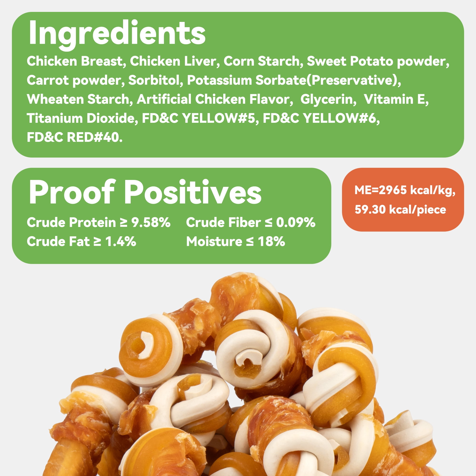 MON2SUN Chicken Wrapped Mixed Vegetable Knot Bones Small Dog Treats, 21.16 oz (30 Count)