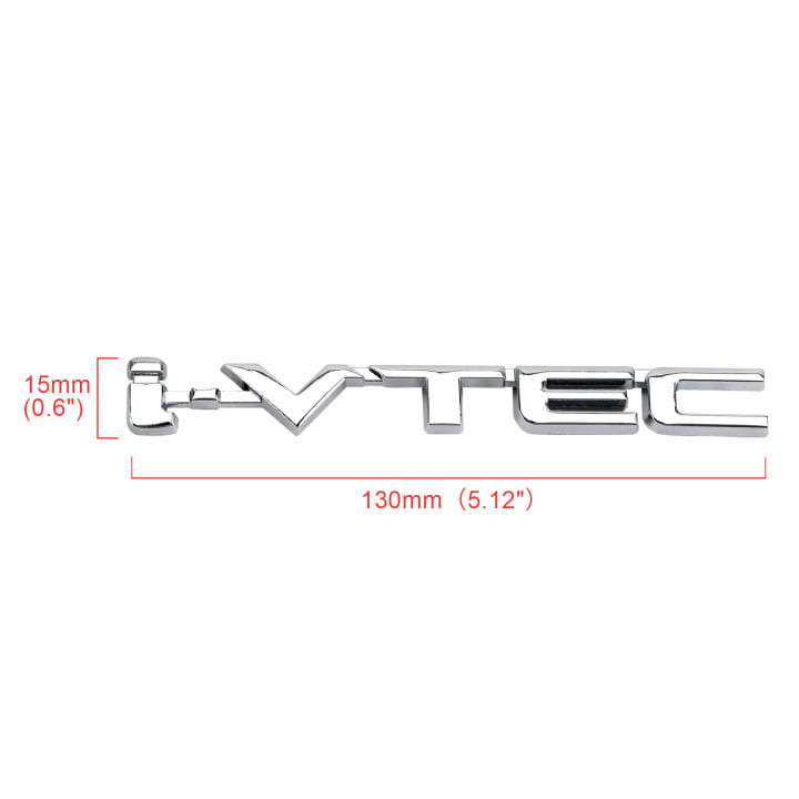 3D Chrome Red VTEC  Truck Car Decal Emblem Badge Auto Motor Logo Stickers