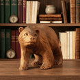 thumbnail image 6 of Wooden Hand Carved Bear Statue Handcrafted Handmade Figurine Sculpture Lodge Cabin Home Decor Accent Decoration Art, 6 of 9