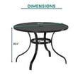 thumbnail image 2 of Mondawe 40 Inches Steel Outdoor Dining Table, Black, 2 of 8