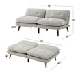 thumbnail image 4 of Mainstays 72" Upholstered Adjustable Arm Futon, Warm Gray, 4 of 22