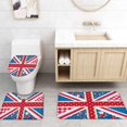thumbnail image 4 of FMSHPON England Flag Decor 4 Piece Bathroom Set Shower Curtain Bath Rug Contour Mat and Toilet Lid Cover, 4 of 8