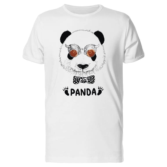 Cool Glasses Panda Bow Tie Tee Men's -Image by Shutterstock