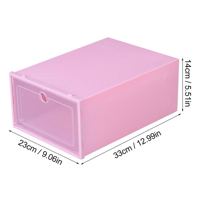 Hbdhejl Foldable Clear Shoes Storage Box Plastic Stackable Shoe Organizer